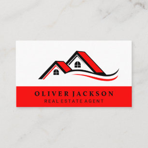 Real Estate Home Icon  Rooftops Business Card
