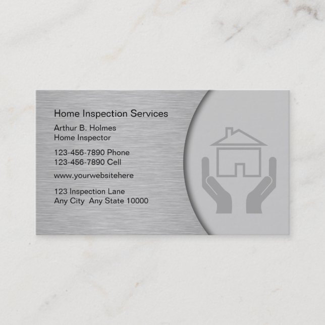 Real Estate Home Inspection Business Cards (Front)