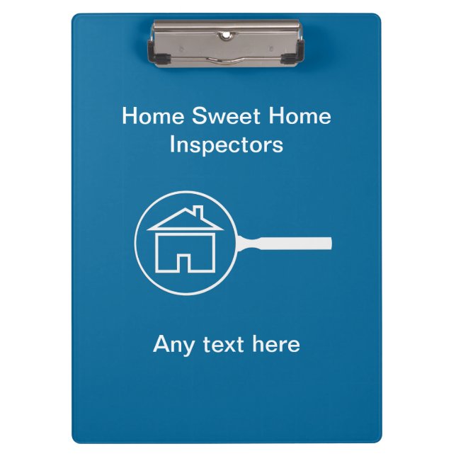 Real Estate Home Inspector Custom Clipboard (Front)