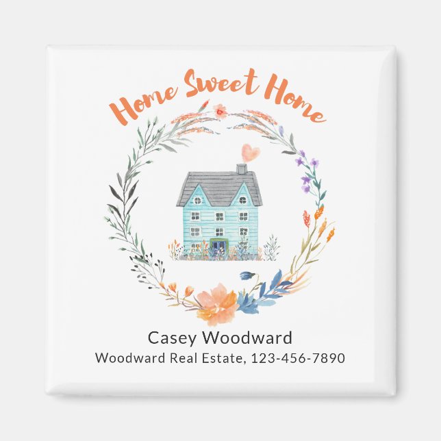 Real Estate Home Sweet Home Budget Promotional  Magnet (Front)