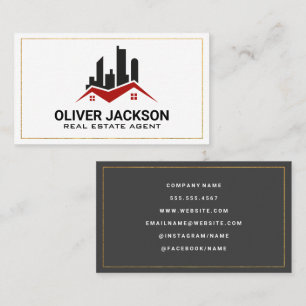 Real Estate Homes and Buildings Business Card
