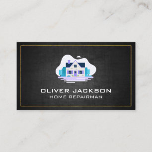 Real Estate Homes Home with Garden Business Card