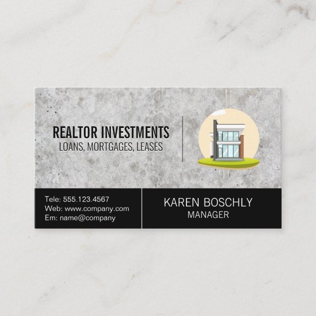 Real Estate Homes \ Modern House Business Card (Front)