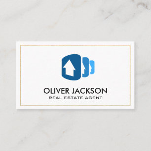 Real Estate Homes Stacked Icon Business Card
