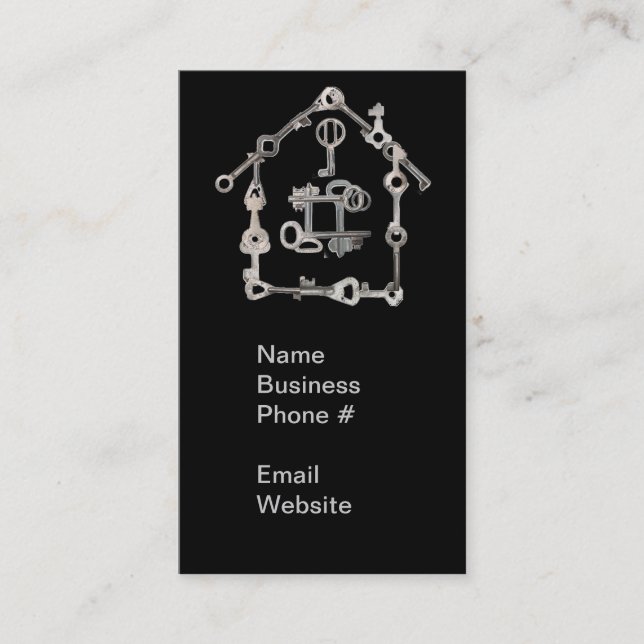 Real Estate House Keys Business Business Card (Front)