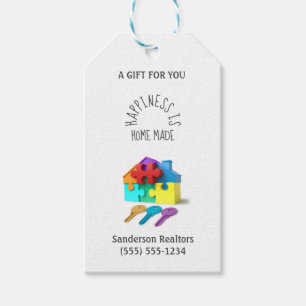 Real Estate House Keys Gift Tags