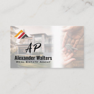Real Estate House Keys Handed Real Estate Business Card