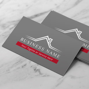 Real Estate House Roof Logo Professional Business Card