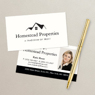 Real Estate House Roof Repair Business Card