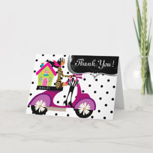 Real Estate House Scooter Girl Dots Thank You