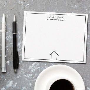 Real Estate House Simple Chic Custom Home Realtor Card
