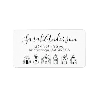 Real Estate Houses Return Address Label
