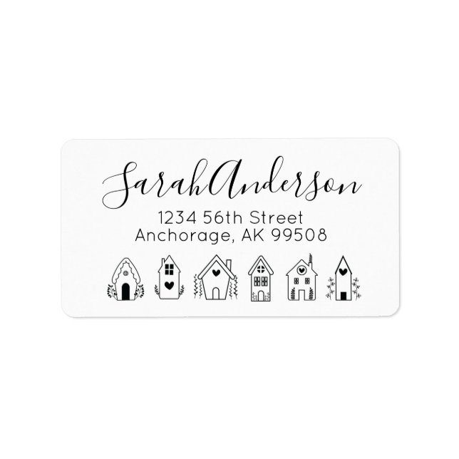 Real Estate Houses Return Address Label (Front)