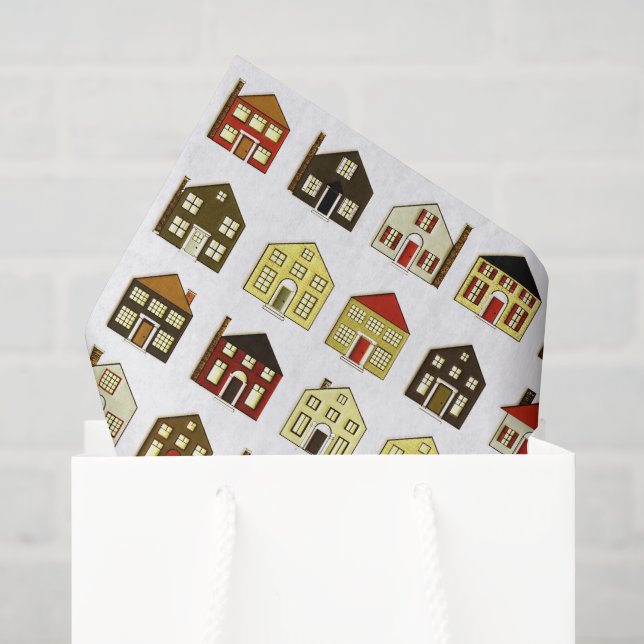 Real Estate Houses Tissue Paper (Gift Bag)