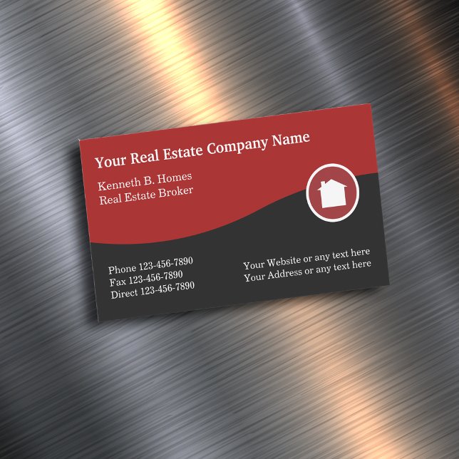Real Estate Industry Theme Magnetic Business Card (Creator Uploaded)