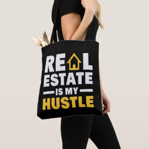 Real Estate is my Hustle Realtor Desk Organiser Tote Bag