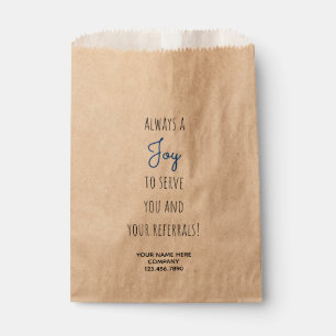 Real Estate Joy Serve Referrals Pop By Open House Favour Bags