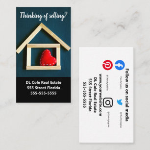 Real Estate key client like you small business Business Card