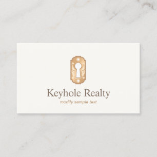Real Estate Key Hole Business Card