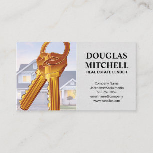Real Estate Keys and Home Business Card