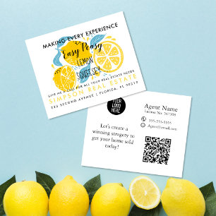 real estate LEMON referrals Announcement Postcard Flyer