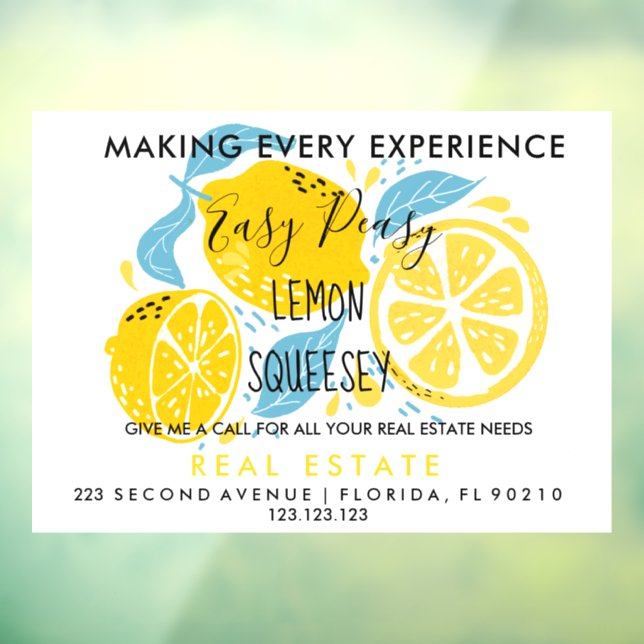 real estate LEMON referrals Announcement shop sign (Sheet 3)