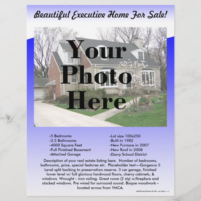 Real Estate Listing Flyer 2-Sided (Front)