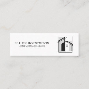 Real Estate Logo Building Properties Mini Business Card