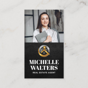 Real Estate Logo   Custom Business Photo Business Card