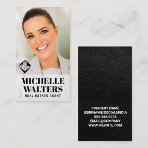 Real Estate Logo   Custom Business Photo Image Business Card