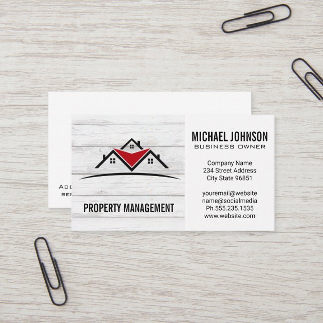 Real Estate Logo | Hardware Tools Business Card (Front/Back In Situ)