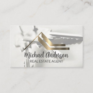 Real Estate Logo Keys Business Card