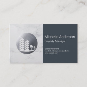 Real Estate Logo Property Manager Business Card