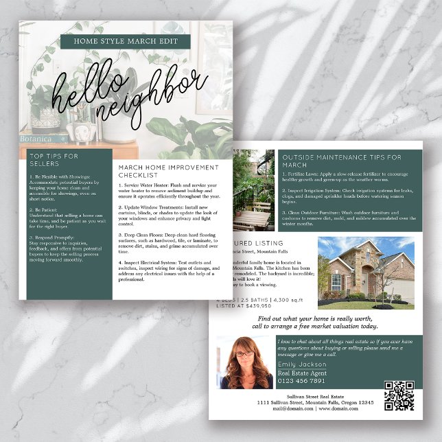 Real Estate March Newsletter Promotional Flyer (Creator Uploaded)