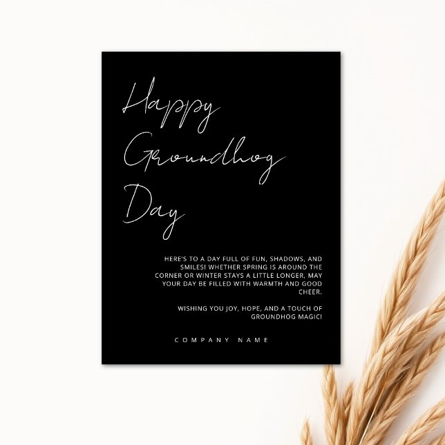 Real Estate Marketing Cient Happy Groundhog Day Postcard (Happy Groundhog Day Post Cards)