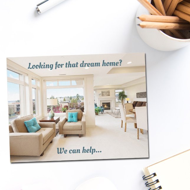Real Estate Marketing Dream Home Chic Modern Postcard (Creator Uploaded)
