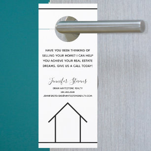 Real Estate Marketing Modern Custom Realtor Door Hanger