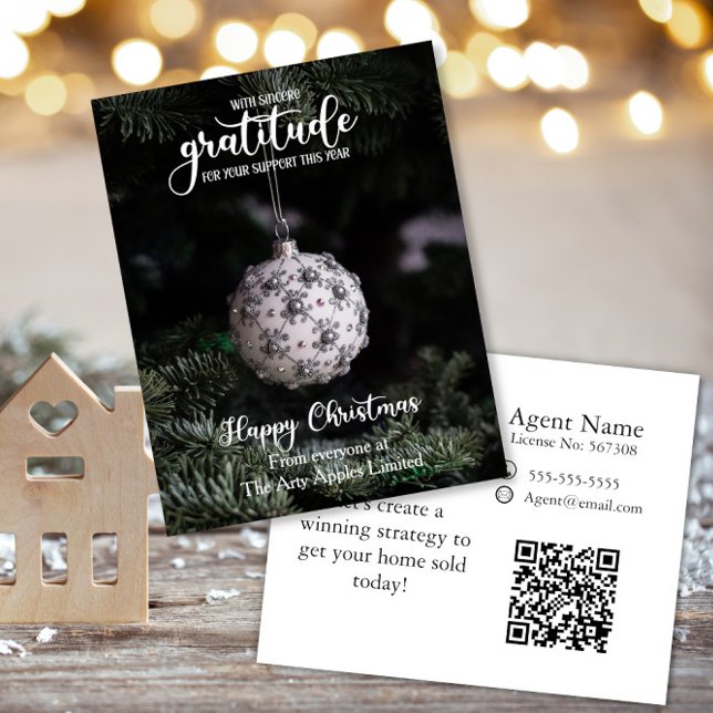 real estate merry Christmas business marketing  Postcard (Creator Uploaded)