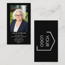Real Estate Modern Black Vertical Photo and Logo