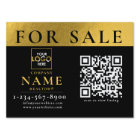 Real Estate Modern For Sale Sold QR Code Black