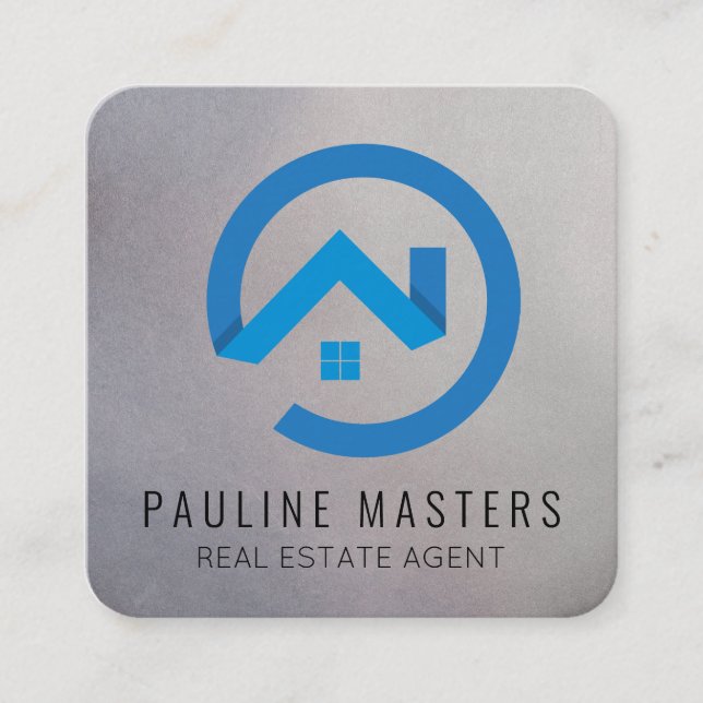Real Estate Modern Logo Appointment Card (Front)