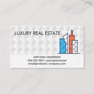 Real Estate Modern Properties Buildings Business Card