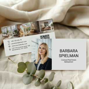 Real Estate Mortgage Agent Property Photo Collage  Business Card