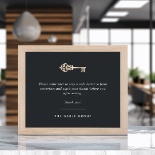 Real Estate Office Breakroom/Kitchen Covid Safety Poster