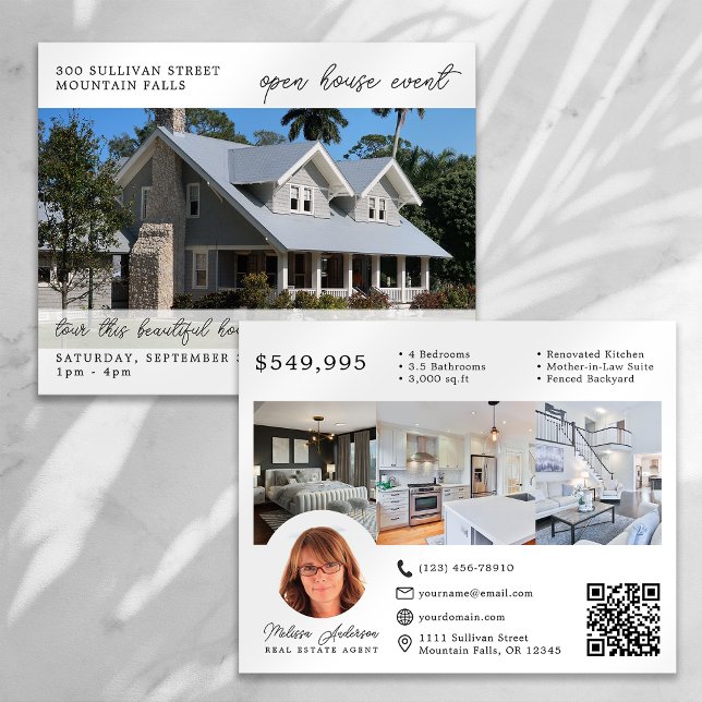 Real Estate Open House Invites Photos QR Code Flyer (Creator Uploaded)