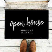 Real Estate Open House Stylish Black Realtor