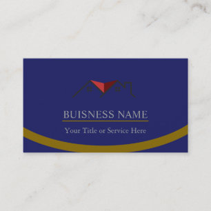 Real Estate Personalised Navy Blue  Business Card