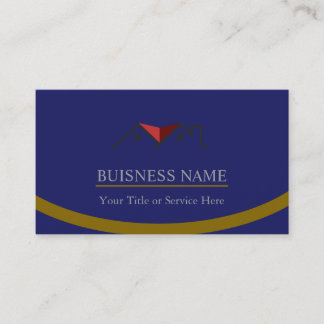 Real Estate Personalised Navy Blue  Business Card