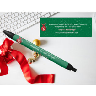 Real Estate Personalised Season's Greetings    Black Ink Pen