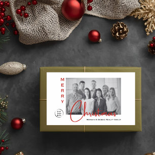 Real Estate Photo & Logo   Christmas Gift Label